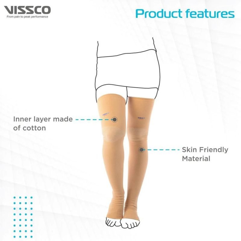 Vissco Compression Stockings Thigh length features