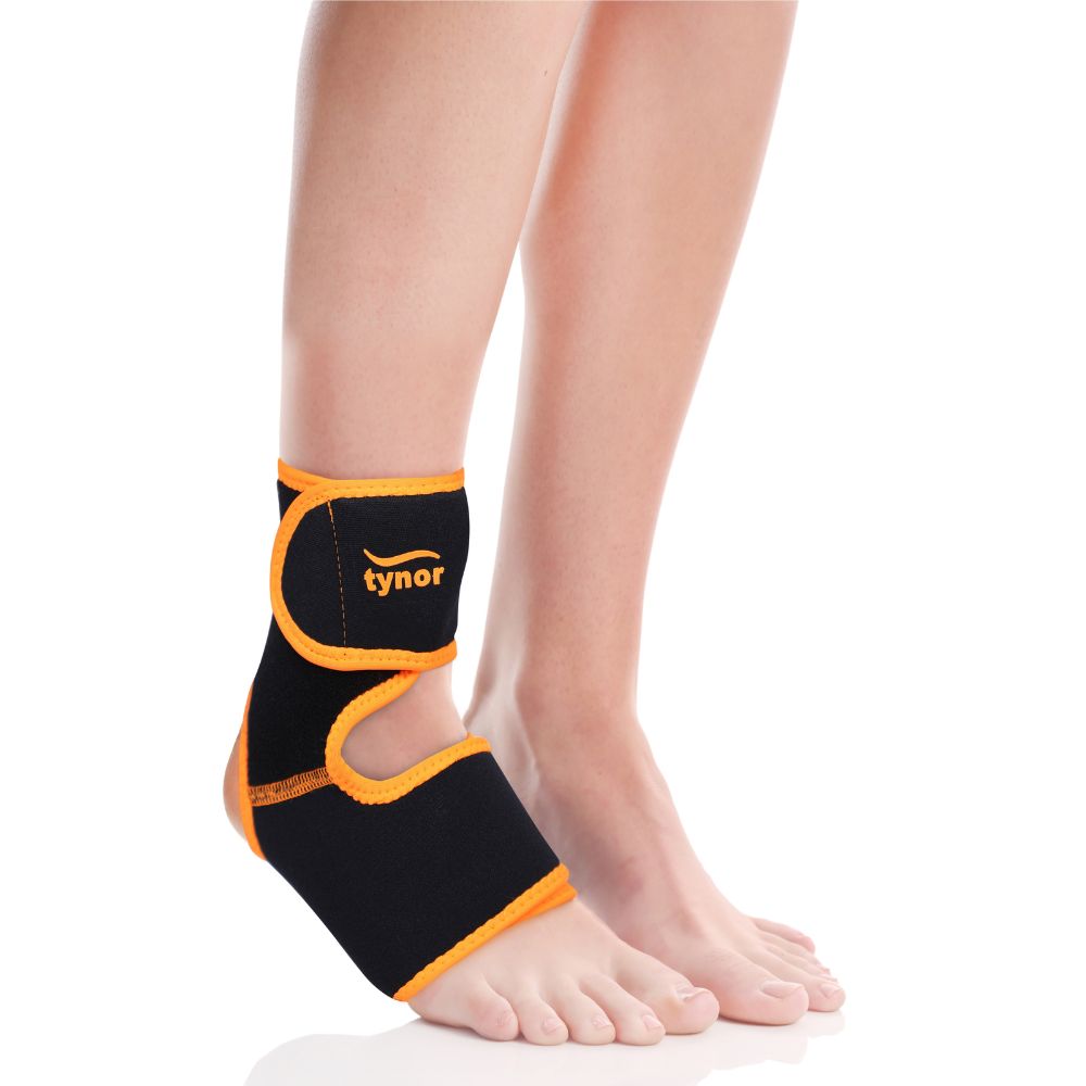 Tynor Ankle Support Neo Black Orange Universal 1 Unit tynor-ankle-support-neo-black-orange-universal-1-unit